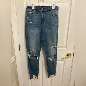 Abercrombie high rise ankle jeans